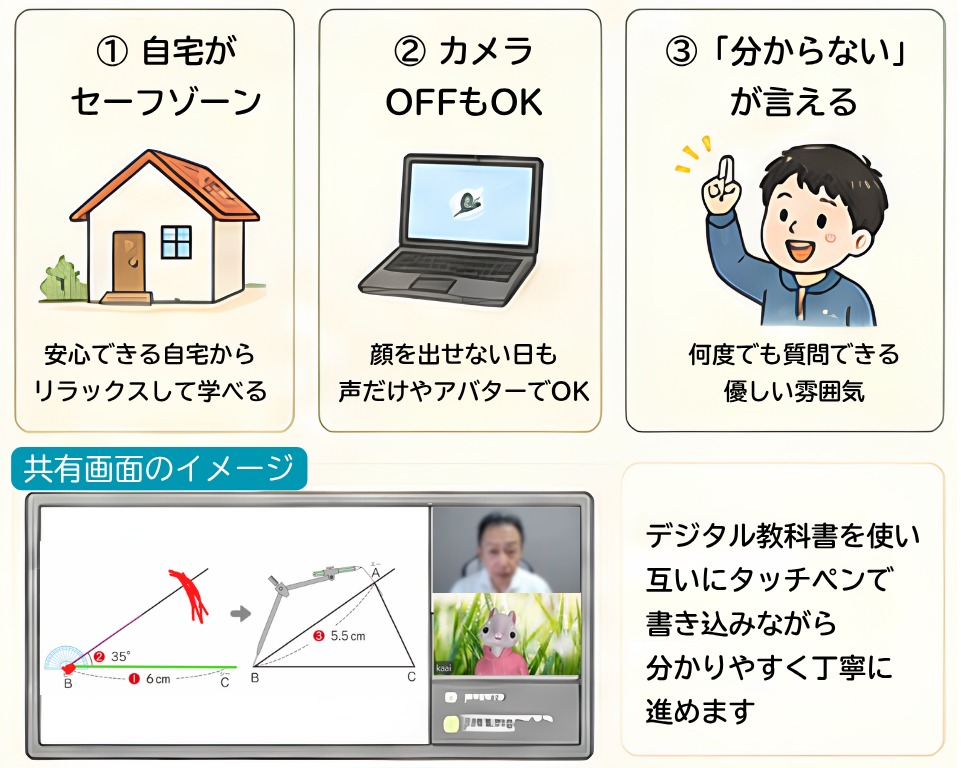 不登校のお子様にオンラインが向いている3つの理由